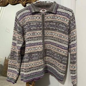 Threaded Tiara Zip Sweater